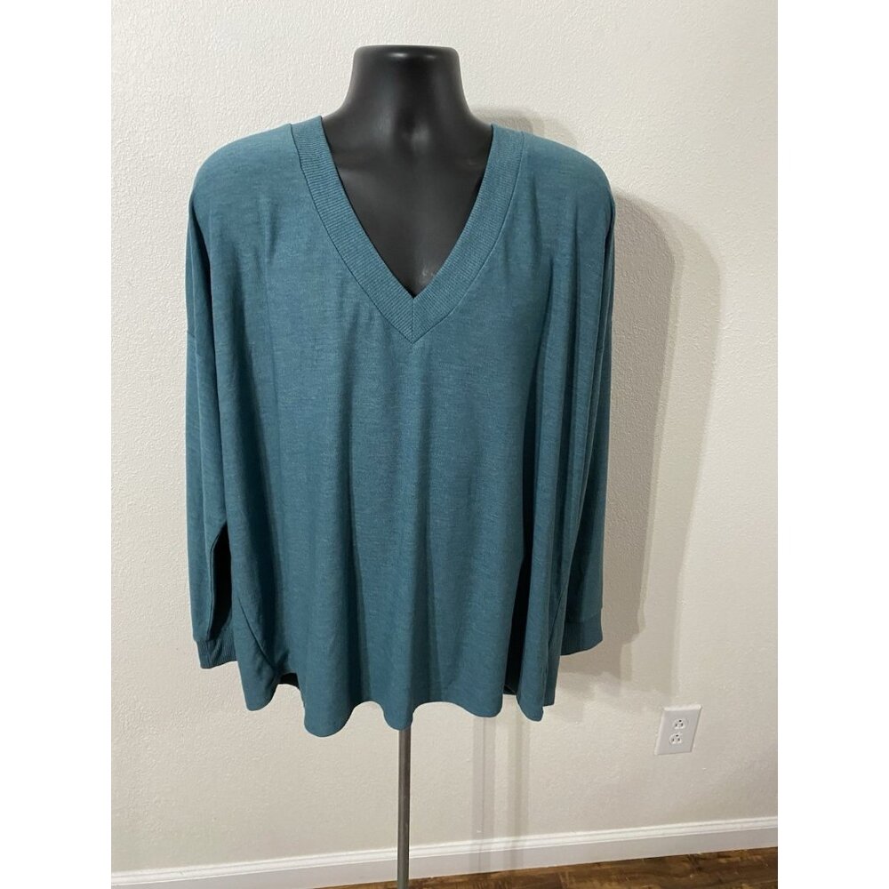 Natural Reflections Mens Size 2X Sweater Green Long Sleeve Stretch